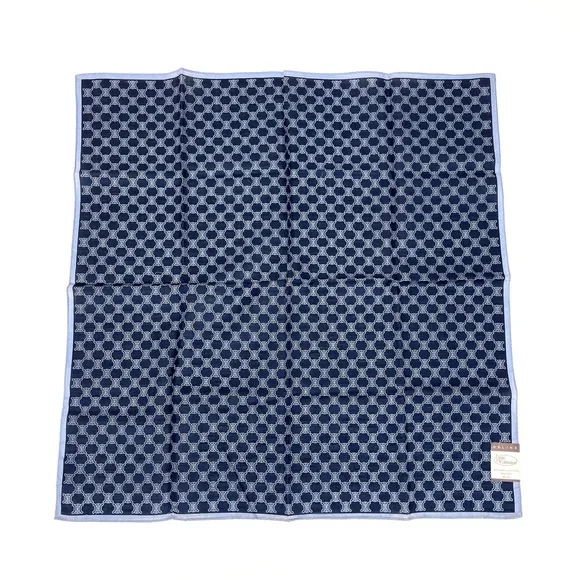Celine Blue Monogram Cotton Scarf - Picture 3 of 4